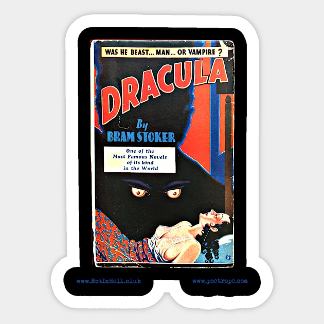 DRACULA by Bram Stoker Sticker by Rot In Hell Club